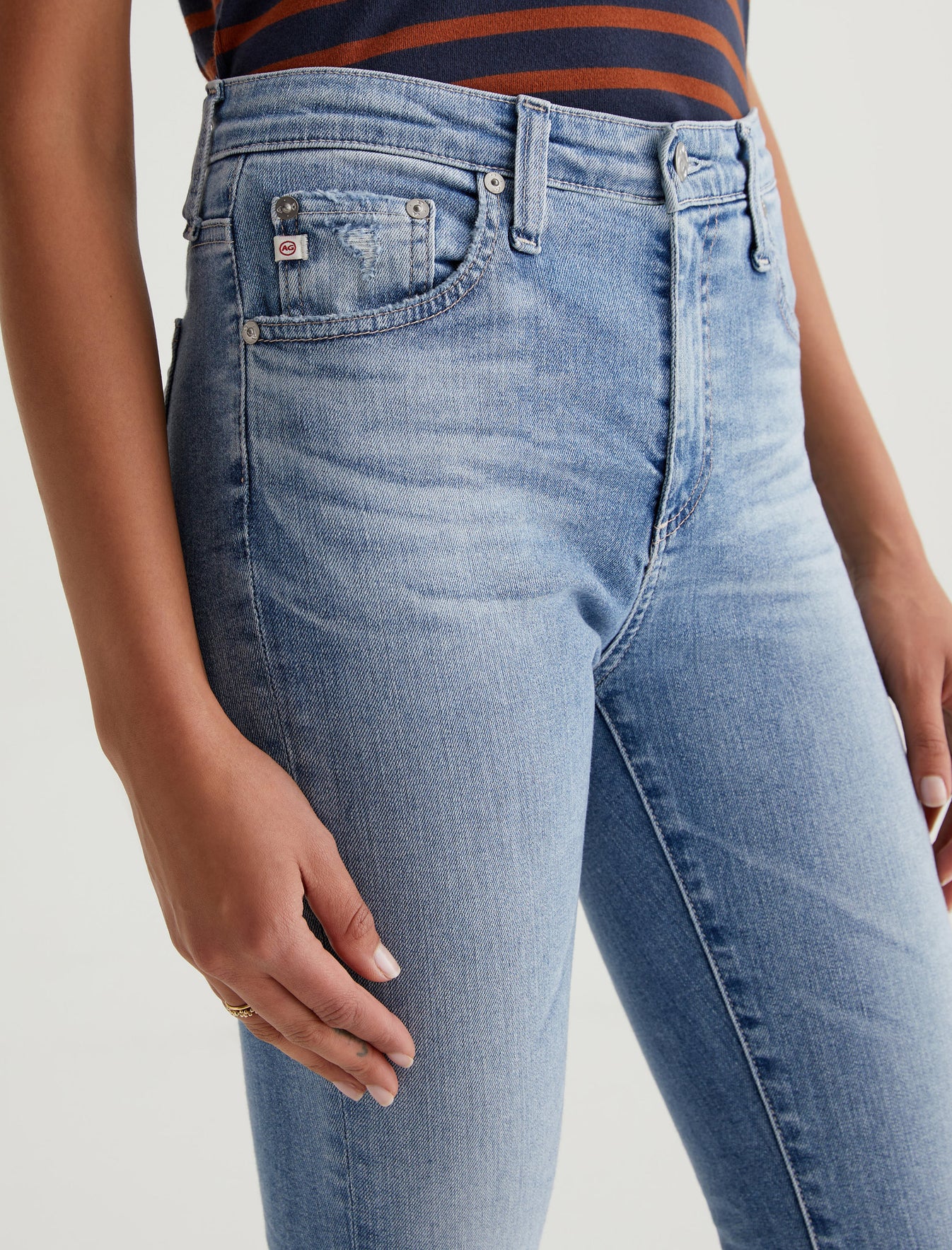 Farrah Boot Crop|AG-ed High-Rise Bootcut Denim